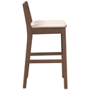 vidaXL 2 db barna tömörfa gumiból bárszékek párnákkal