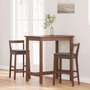 vidaXL 2 db barna tömörfa gumiból bárszékek párnákkal