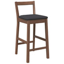 vidaXL 2 db barna tömörfa gumiból bárszékek párnákkal