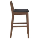 vidaXL 2 db barna tömörfa gumiból bárszékek párnákkal