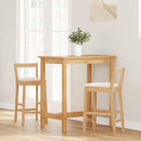 vidaXL 2 db természetes tömörfa gumiból bárszékek párnákkal