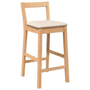 vidaXL 2 db természetes tömörfa gumiból bárszékek párnákkal