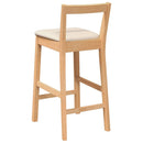 vidaXL 2 db természetes tömörfa gumiból bárszékek párnákkal