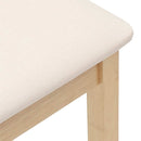 vidaXL 2 db természetes tömörfa gumiból bárszékek párnákkal