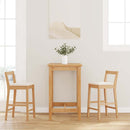 vidaXL 2 db természetes tömörfa gumiból bárszékek párnákkal