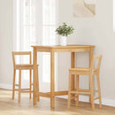 vidaXL 2 db természetes tömörfa gumiból bárszékek