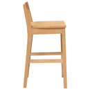 vidaXL 2 db természetes tömörfa gumiból bárszékek