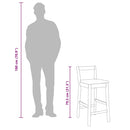 vidaXL 2 db természetes tömörfa gumiból bárszékek