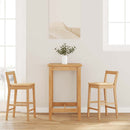 vidaXL 2 db természetes tömörfa gumiból bárszékek