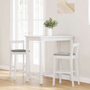 vidaXL 2 db fehér tömörfa gumiból bárszékek párnákkal