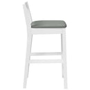 vidaXL 2 db fehér tömörfa gumiból bárszékek párnákkal