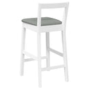 vidaXL 2 db fehér tömörfa gumiból bárszékek párnákkal