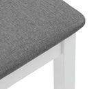 vidaXL 2 db fehér tömörfa gumiból bárszékek párnákkal