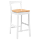 vidaXL 2 db fehér tömörfa gumiból bárszékek