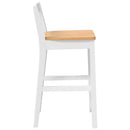 vidaXL 2 db fehér tömörfa gumiból bárszékek