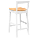vidaXL 2 db fehér tömörfa gumiból bárszékek