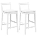 vidaXL 2 db fehér tömörfa gumiból bárszékek