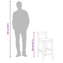 vidaXL 2 db fehér tömörfa gumiból bárszékek