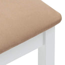 vidaXL 2 db fehér tömörfa gumiból bárszékek párnákkal