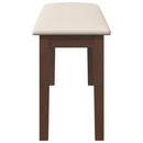 vidaXL barna tömörfa gumiból pad 90 cm