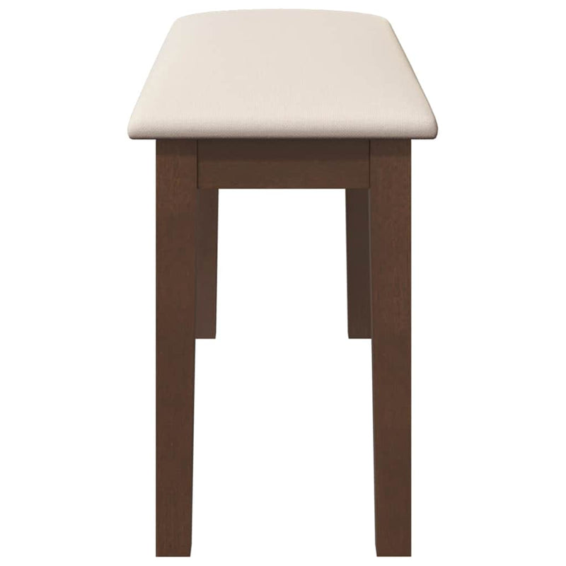 vidaXL barna tömörfa gumiból pad 90 cm