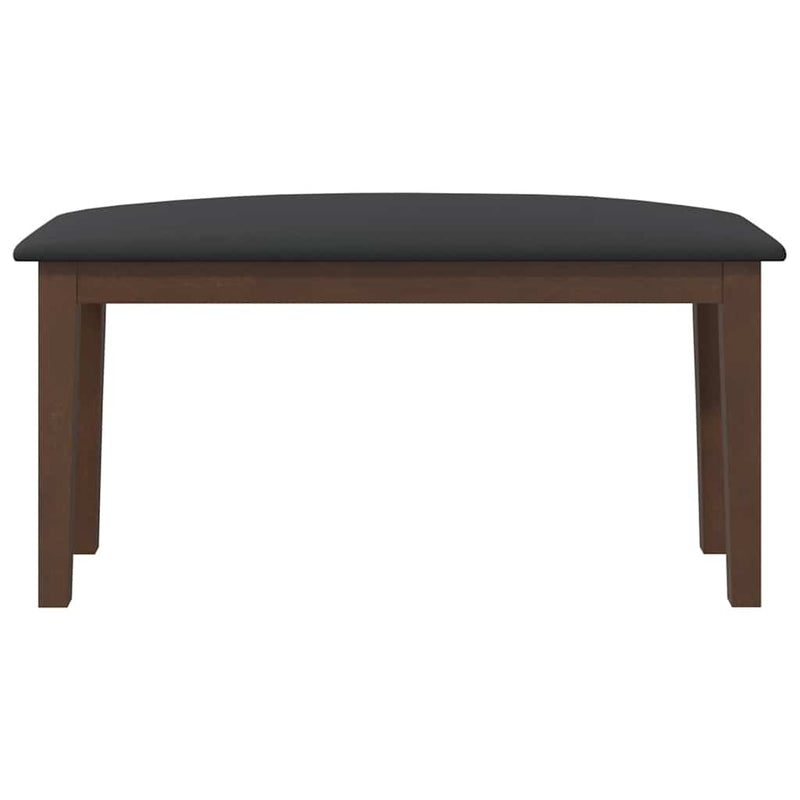 vidaXL barna tömörfa gumiból pad 90 cm