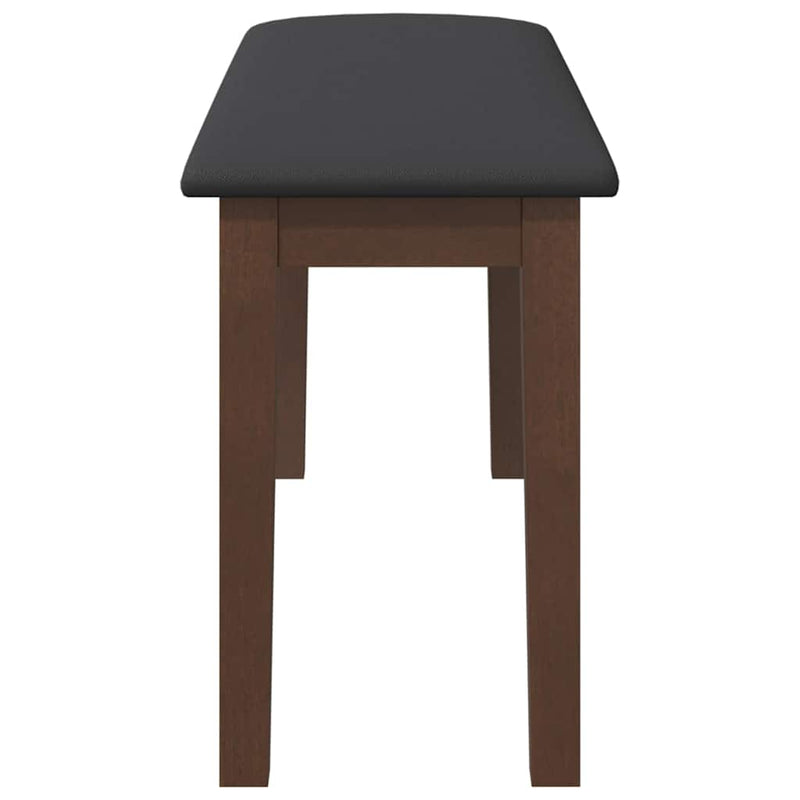 vidaXL barna tömörfa gumiból pad 90 cm