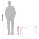 vidaXL barna tömörfa gumiból pad 90 cm