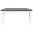 vidaXL fehér tömörfa gumiból pad 90 cm