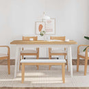 vidaXL fehér tömörfa gumiból pad 90 cm