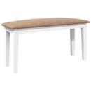 vidaXL fehér tömörfa gumiból pad 90 cm