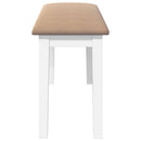 vidaXL fehér tömörfa gumiból pad 90 cm