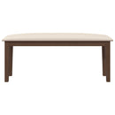 vidaXL barna tömörfa gumiból pad 110 cm