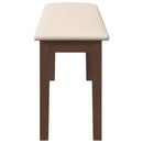 vidaXL barna tömörfa gumiból pad 110 cm