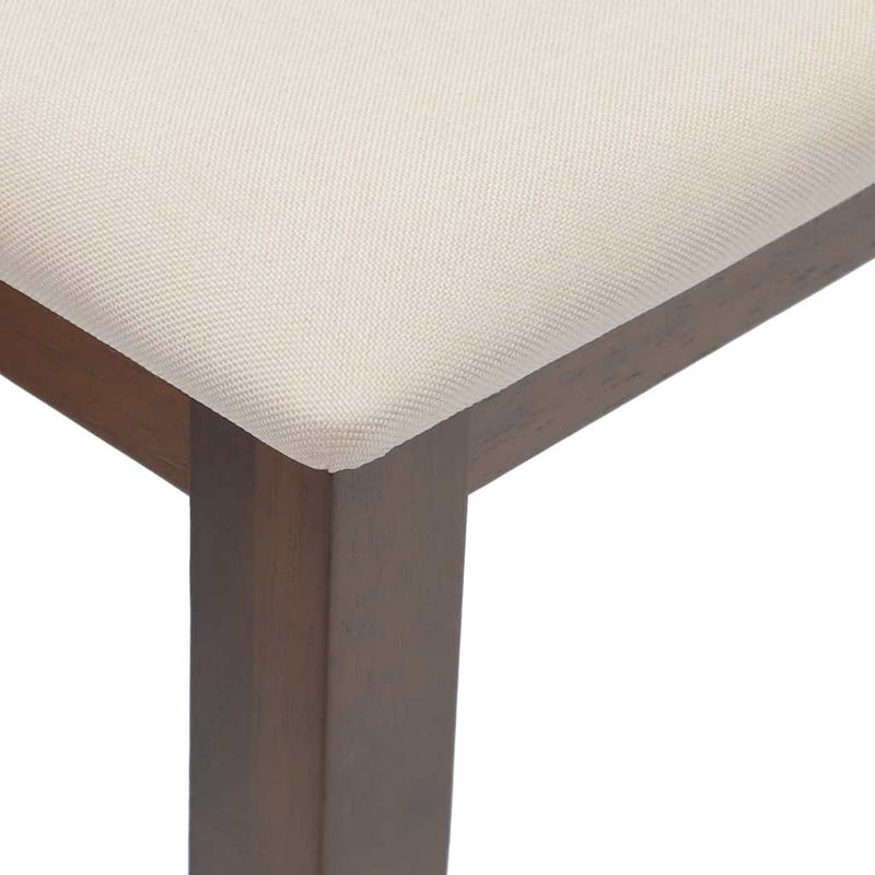 vidaXL barna tömörfa gumiból pad 110 cm