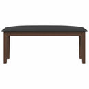 vidaXL barna tömörfa gumiból pad 110 cm