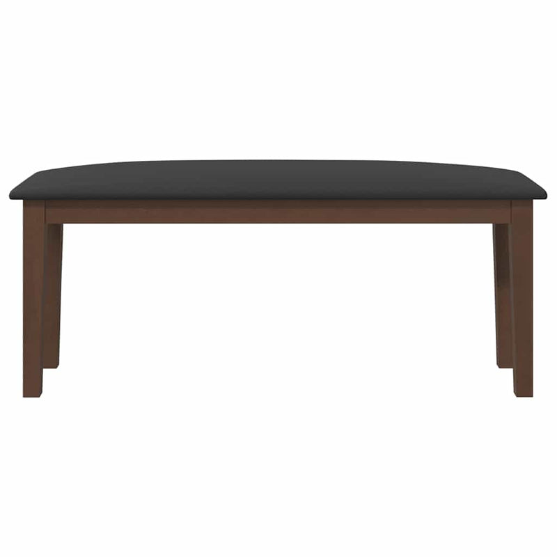 vidaXL barna tömörfa gumiból pad 110 cm