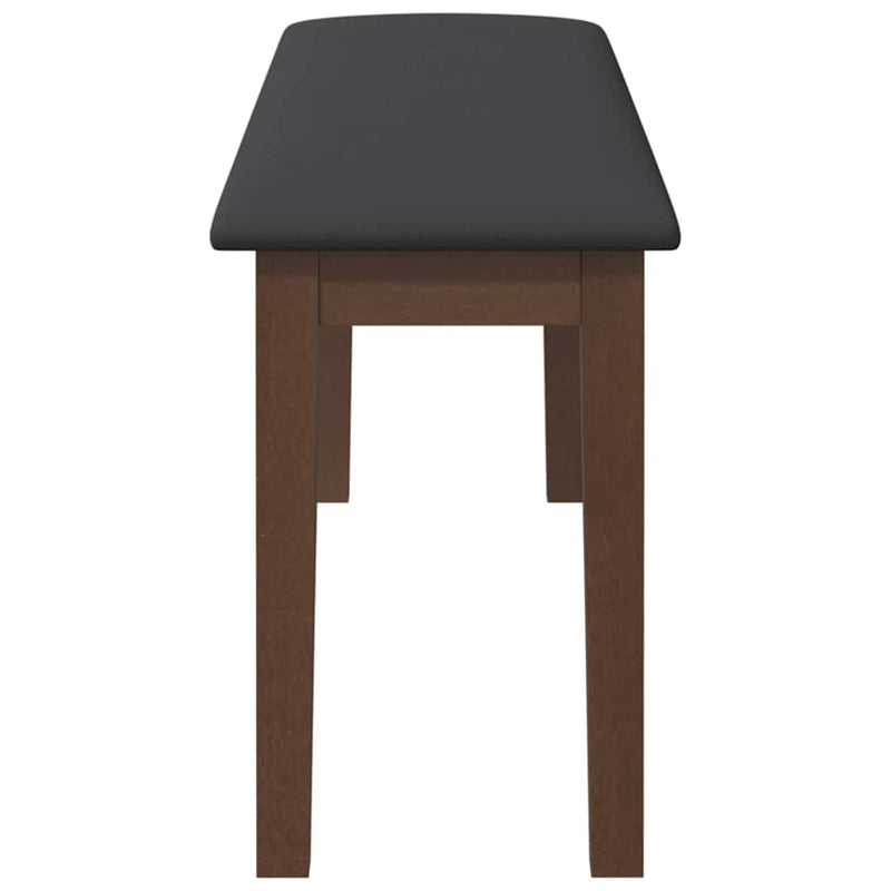 vidaXL barna tömörfa gumiból pad 110 cm