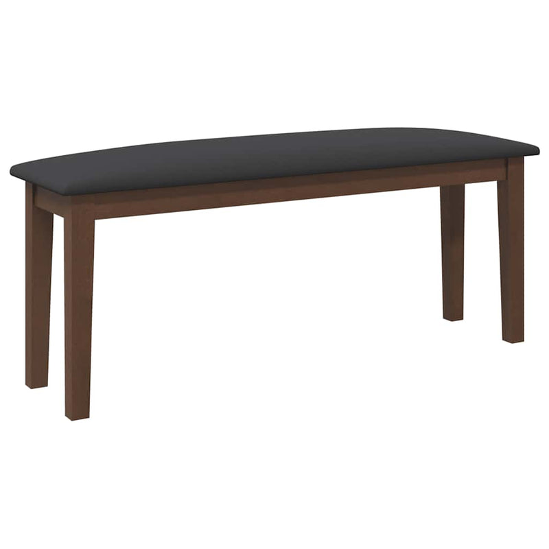 vidaXL barna tömörfa gumiból pad 110 cm