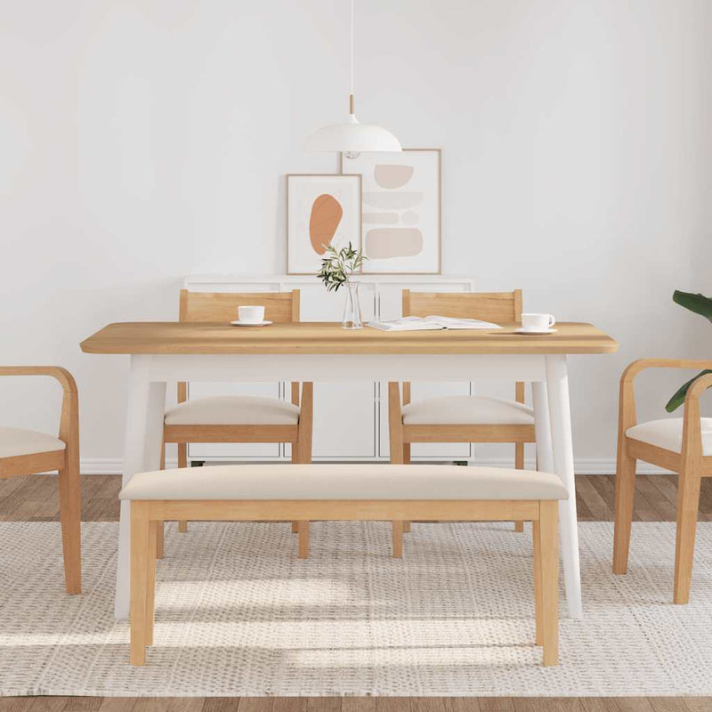 vidaXL tömörfa gumiból pad 110 cm