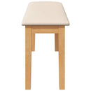 vidaXL tömörfa gumiból pad 110 cm
