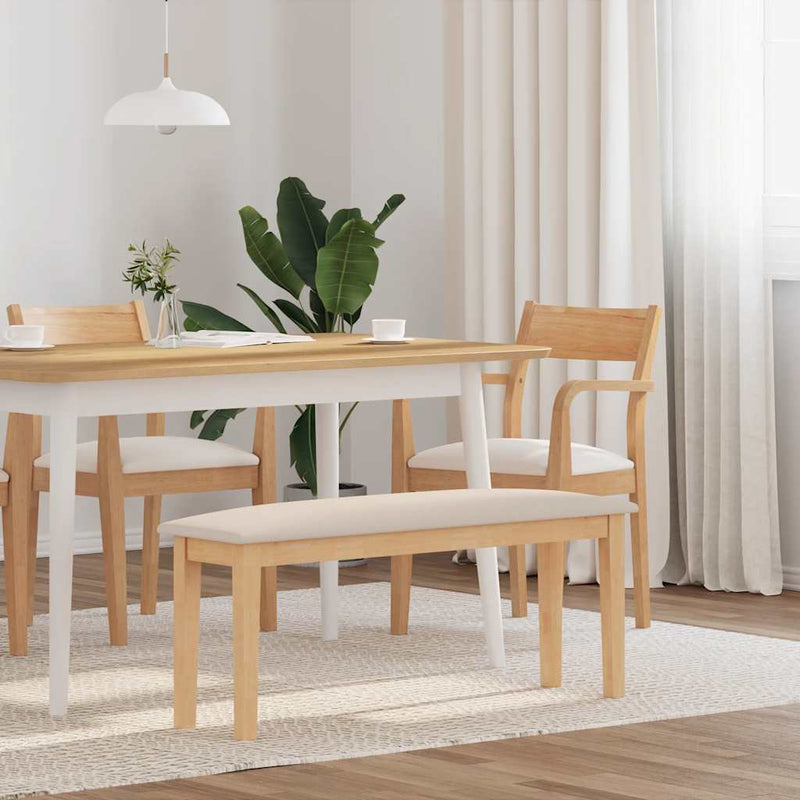 vidaXL tömörfa gumiból pad 110 cm