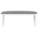 vidaXL fehér tömörfa gumiból pad 110 cm