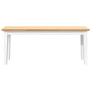 vidaXL fehér tömörfa gumiból pad 110 cm