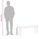 vidaXL fehér tömörfa gumiból pad 110 cm