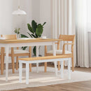vidaXL fehér tömörfa gumiból pad 110 cm