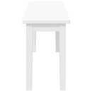 vidaXL fehér tömörfa gumiból pad 110 cm