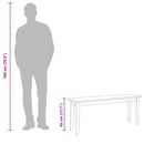vidaXL fehér tömörfa gumiból pad 110 cm
