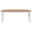 vidaXL fehér tömörfa gumiból pad 110 cm