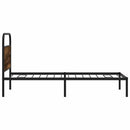 vidaXL ágykeret matrac nélkül 90x190 cm füstölt tölgy fűrészelt fa
